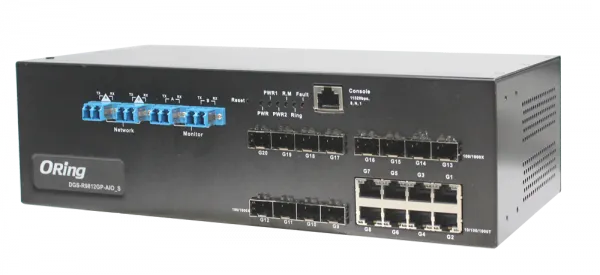 Промышленные коммутаторы настольные управляемые Gigabit Ethernet 3-го уровня ORing DGS-9812GP-AIO_S