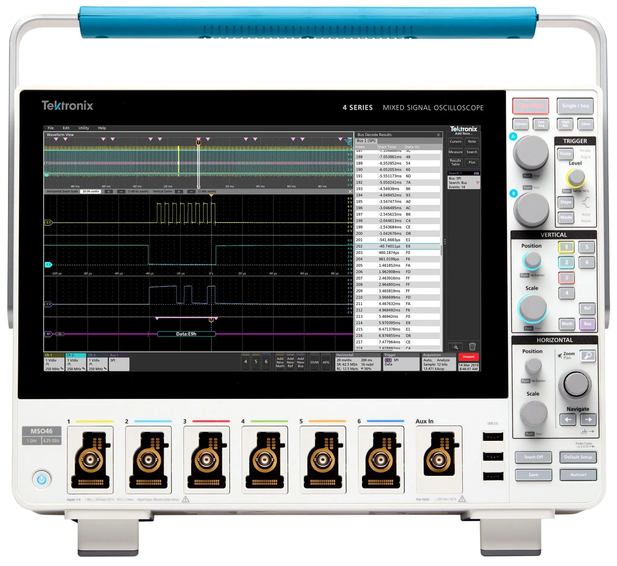 Осциллографы смешанных сигналов Tektronix MSO серии 4